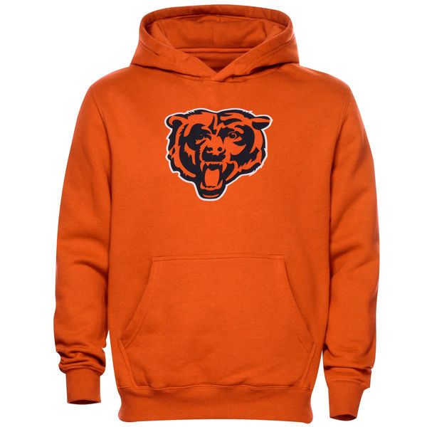 Men Chicago Bears Toddler Team Logo Fleece Pullover Hoodie Orange